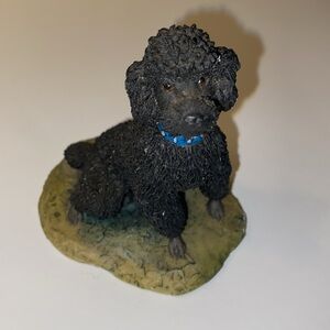 Vintage Collectible Border Fine Arts Black  Sustainable Features Poodle Signed